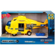 OMZ 1997 Maxx Wheels 1:16 Sesli ve Işıklı Helikopter Kız Erkek Çocuk Oyuncak Eğitici Oyuncaklar