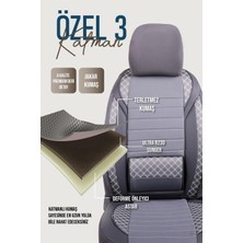 Castor Otomotiv Mini Copper Contryman Uyumlu Lüx Bel Destekli Mars Yarı Deri Oto Koltuk Kılıfı Füme Renk