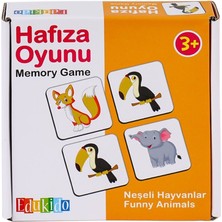OMZ EDU-2010 Hafıza Oyunu Neşeli Hayvanlar Kız Erkek Çocuk Oyuncak Eğitici Oyuncaklar