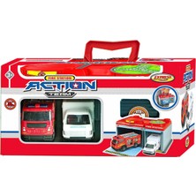 OMZ Express Wheels Metal Araçlı Çantalı Itfaiye Seti Kız Erkek Çocuk Oyuncak Eğitici Oyuncaklar