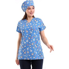 Yarasa Kol Dijital Unisex Desenli Üst - 6501 Küçük Patiler