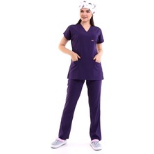 Bflex Unisex Likralı Yarasa Kol Takım - 6405 Koyu Mor Soft