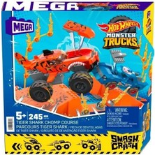 OMZ HKF88 Mega™ Hot Wheels® Smash N Crash Tiger Shark Çarpışma Seti 245 Parça +5 Yaş Kız Erkek Çocuk Oyu