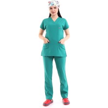 Bflex Unisex Likralı Yarasa Kol Takım - 6404 Ameliyathane Yeşili