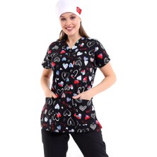 Yarasa Kol Desenli Unisex Tek Üst - 5003 Siyah Love