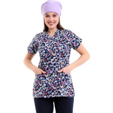 Yarasa Kol Desenli Unisex Tek Üst - 5002 Renkli Kalpler
