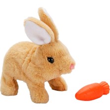 paraply Sesli ve Hareketli Peluş Tavşan Kız Erkek Çocuk Oyuncak Eğitici Oyuncaklar
