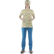 Zarf Yaka Desenli Üst - 3903 Baykuş