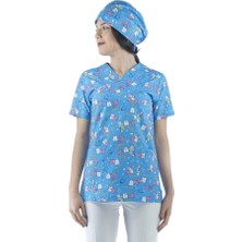 Zarf Yaka Desenli Üst - 2109 Diş