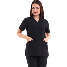 Zarf Yaka Kadın Tek Üst - 48 Siyah