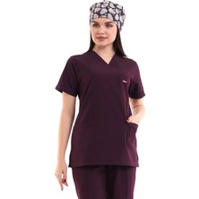 Zarf Yaka Kadın Tek Üst - 64 Mürdüm