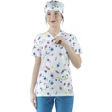 Zarf Yaka Desenli Üst - 4102 Yara Bandı