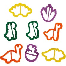 OMZ 8’li Oyun Hamuru Kalıp Seti Dinozorlar Kız Erkek Çocuk Oyuncak Eğitici Oyuncaklar