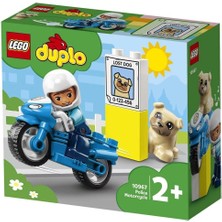 paraply 10967 LEGO Duplo - Polis Motosikleti, 5 Parça +2 Yaş Kız Erkek Çocuk Oyuncak Eğitici Oyuncaklar