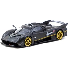 OMZ Tarmac Works 1/64 Pagani Huayra R Matt Black Carbon Fiber Kız Erkek Çocuk Oyuncak Eğitici Oyuncaklar