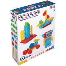 paraply 04003 Kaktüs Blok 50 Parça Kız Erkek Çocuk Oyuncak Eğitici Oyuncaklar
