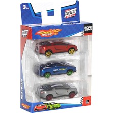 OMZ Speed Racer Road Series Metal Model Araba Seti 3'lü Kız Erkek Çocuk Oyuncak Eğitici Oyuncaklar