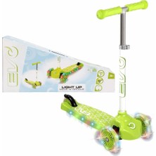 paraply Evo Scooter 3tkr Işıklı Max 50KG Yeşil Kız Erkek Çocuk Oyuncak Eğitici Oyuncaklar