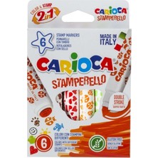 OMZ Carioca Stamperello Keçeli Boya Kalemi 6'lı Kız Erkek Çocuk Oyuncak Eğitici Oyuncaklar