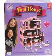 paraply CCY00696 Memo Ahşap Bebek Evi No 2 Kız Erkek Çocuk Oyuncak Eğitici Oyuncaklar