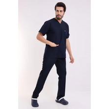 Zarf Yaka Erkek Likralı Takım - 6402 Lacivert
