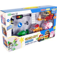 OMZ Polı ZR-913 Robocar Poli Gogo City Seri Ambar,roy,mark Oyun Seti Kız Erkek Çocuk Oyuncak Eğitici Oyu