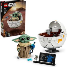 paraply LEGO Star Wars: The Mandalorian Uçan Bebek Arabalı Grogu 75403 Kız Erkek Çocuk Oyuncak Eğitici Oyunc
