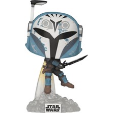 OMZ Funko Pop Star Wars: The Mandalorian-Katan W/darksaber And Jet Pack Kız Erkek Çocuk Oyuncak Eğitici