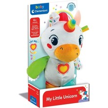 OMZ 17846 Baby Clementoni - Tek Boynuzlu At Peluş Oyuncak Kız Erkek Çocuk Oyuncak Eğitici Oyuncaklar