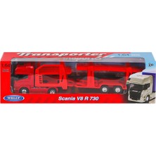 OMZ 68023SS-F-GW Welly Taşıyıcı Scania R730 1:64 -Vardem Oyuncak Kız Erkek Çocuk Oyuncak Eğitici Oyuncak