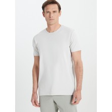 Altınyıldız Classics Bisiklet Yaka Açık Gri Erkek T-Shirt 4A4800000011_AGR