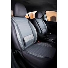 ACK Store Ford Mondeo Yeni Uyumlu Yarı Deri Oto Koltuk Kılıfı Ön-Arka Set Vera Füme