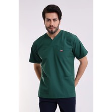 Zarf Yaka Erkek Likralı Tek Üst - 6429 Ördek Başı Yeşili