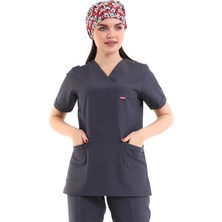 Zarf Yaka Kadın Tek Üst - 51 Füme