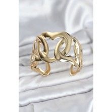 Callerrons Accessories Pirinç Gold Renk Vintage Kadın Bileklik - EBJ251025W38283