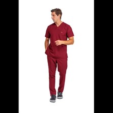 Zarf Yaka Erkek Likralı Takım - 6407 Bordo
