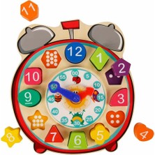 paraply Woody Ahşap Bultak Saatleri Öğrenelim Oyunu 13 Parça Kız Erkek Çocuk Oyuncak Eğitici Oyuncaklar