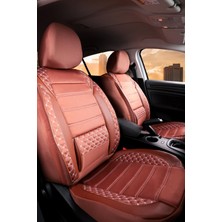 ACK Store Fiat Uno Uyumlu Yarı Deri Oto Koltuk Kılıfı Ön-Arka Set Vera Tarçın