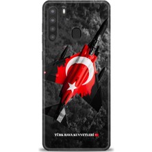 Samsung Galaxy A21 Hd Baskılı Kılıf + Seramik Tam Kaplayan Ekran Koruyucu 37