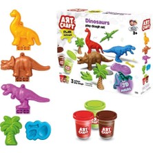 OMZ 03996 Art Craft Dinozorlar Hamur Set 168 gr -Fentoys Kız Erkek Çocuk Oyuncak Eğitici Oyuncaklar