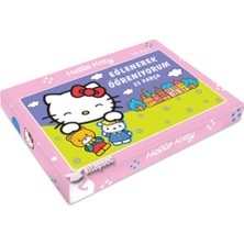OMZ Hello Kitty Eğlenerek Öğreniyorum 23 Parça Puzzle Kız Erkek Çocuk Oyuncak Eğitici Oyuncaklar