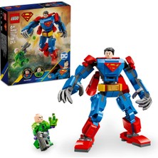 OMZ LEGO Dc Superman Robotu, Lex Luthor’a Karşı Süper Kahraman Oyuncak Figürü 76302 Kız Erkek Çocuk Oyun
