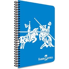Faber-Castell Knights A4 100 Yaprak Plastik Kapak Spiralli Defter Çizgisiz