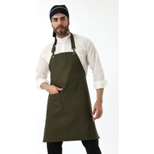 Barista Boyundan Askılı Önlük Tek Cepli - Yeşil