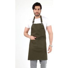 Barista Boyundan Askılı Önlük Çift Cepli - Yeşil