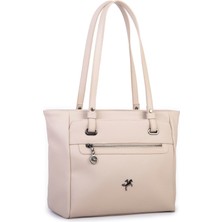  Nas Bag Kadın  Büyük Boy Omuz Çantası Kum Lacste