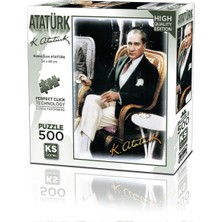 OMZ Ks Games Kahve Içen Atatürk Puzzle 500 Parça 20060 Kız Erkek Çocuk Oyuncak Eğitici Oyuncaklar