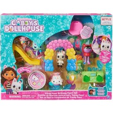 OMZ 6069141 Gabbys Dollhouse Hayal Evi Pandi Patinin Doğum Günü Seti Kız Erkek Çocuk Oyuncak Eğitici Oyu