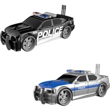 OMZ WY620 1:16 Sürtmeli Sesli Işıklı Polis Arabası Kız Erkek Çocuk Oyuncak Eğitici Oyuncaklar