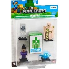 OMZ Minecraft 3D Figür Toppeez 5'li Kız Erkek Çocuk Oyuncak Eğitici Oyuncaklar